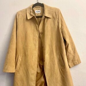 Women's Faux Suede Trench Coat
